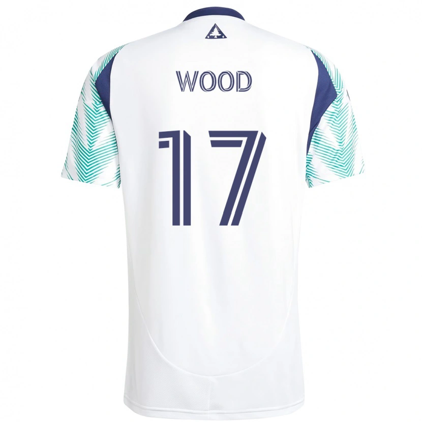 Danxen Dames Bobby Wood #17 Wit Blauw Uitshirt Uittenue 2025/26 T-Shirt