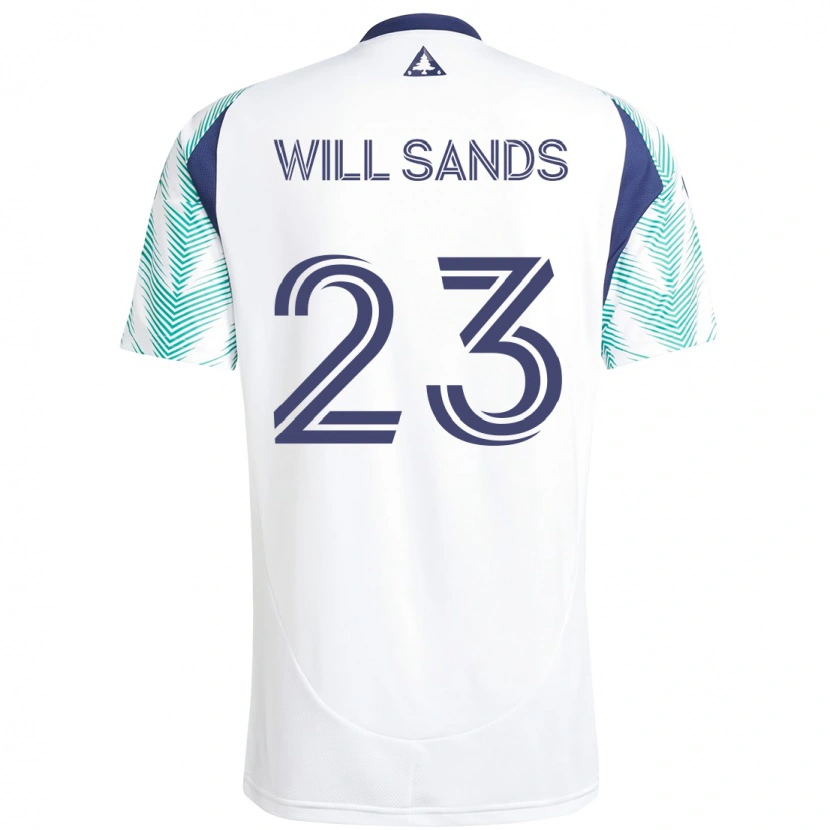 Danxen Dames Will Sands #23 Wit Blauw Uitshirt Uittenue 2025/26 T-Shirt