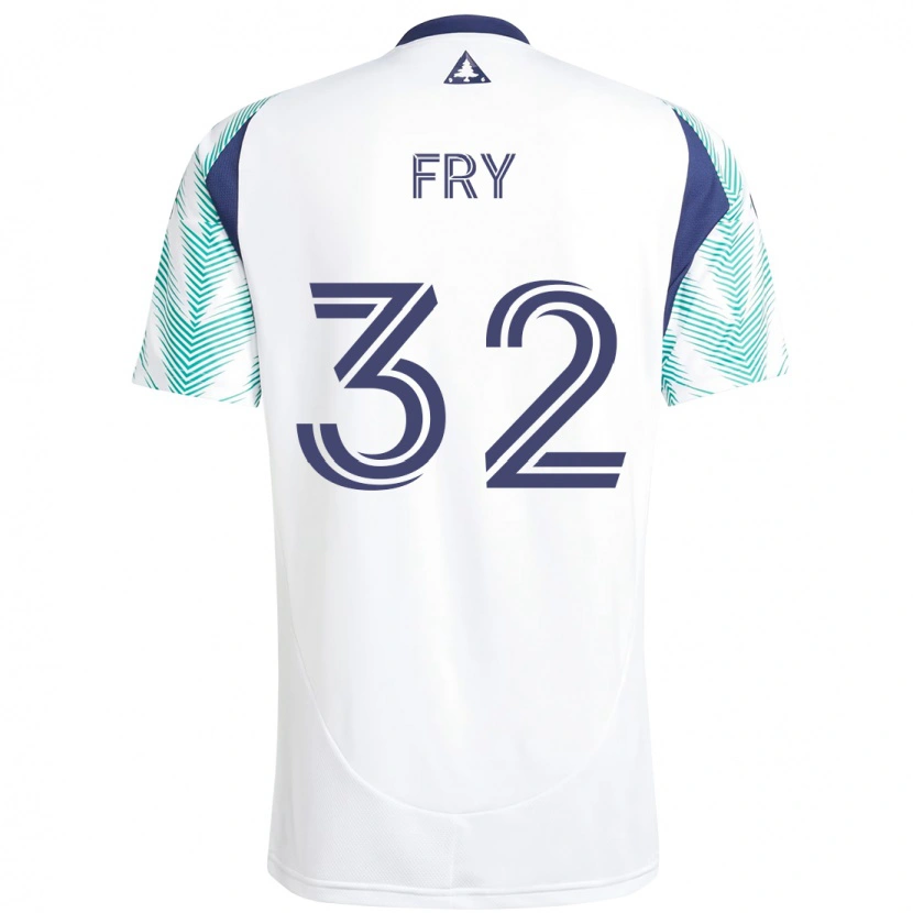 Danxen Dames Malcolm Fry #32 Wit Blauw Uitshirt Uittenue 2025/26 T-Shirt