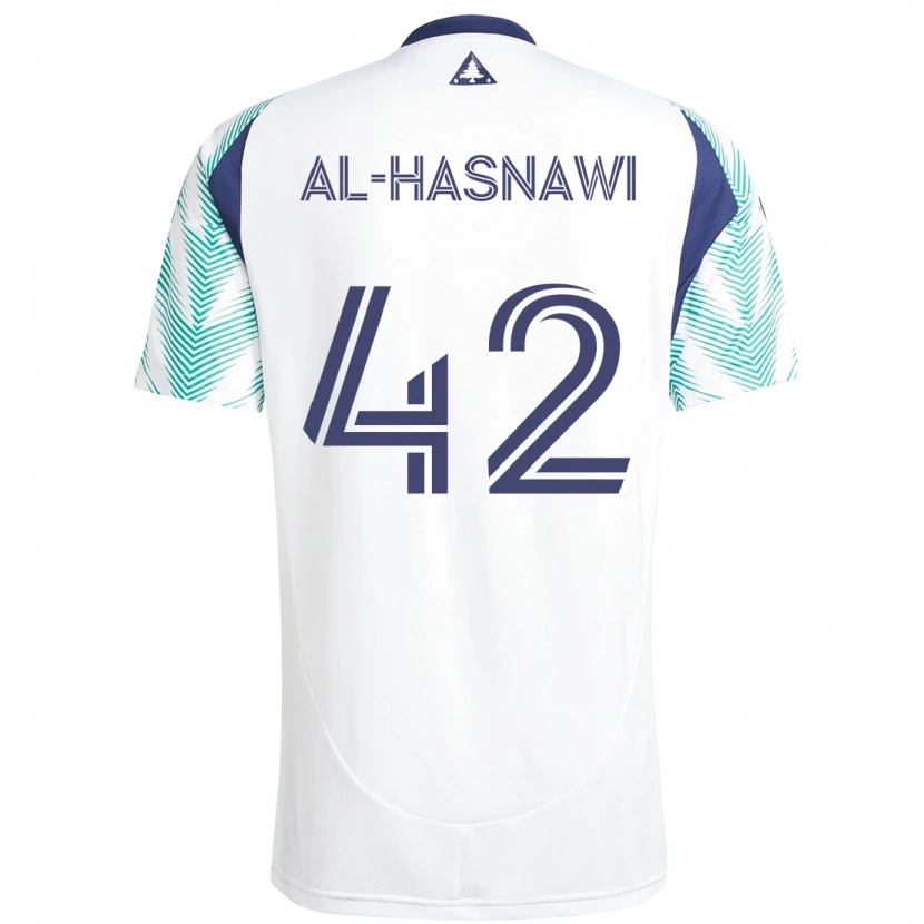 Danxen Dames Moshtaba Al-Hasnawi #42 Wit Blauw Uitshirt Uittenue 2025/26 T-Shirt