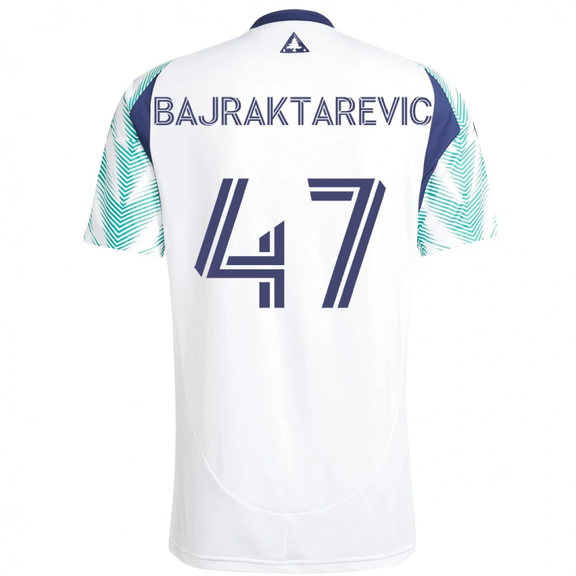 Danxen Dames Esmir Bajraktarevic #47 Wit Blauw Uitshirt Uittenue 2025/26 T-Shirt