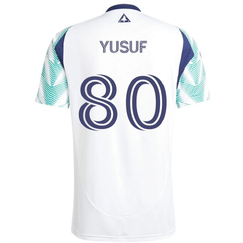Danxen Dames Alhassan Yusuf #80 Wit Blauw Uitshirt Uittenue 2025/26 T-Shirt