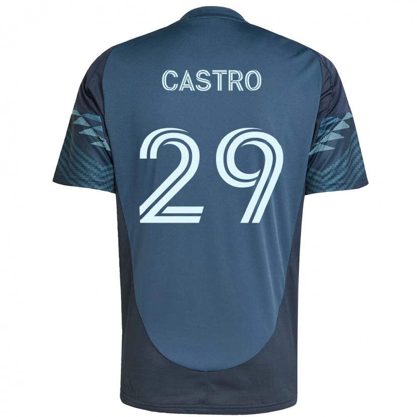 Danxen Dames Jacob Castro #29 Lichtblauw Uitshirt Uittenue 2025/26 T-Shirt