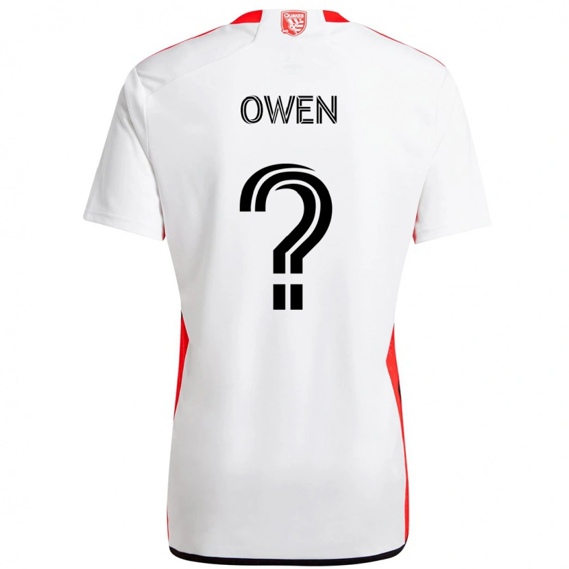 Danxen Dames Connor Owen #0 Wit Rood Uitshirt Uittenue 2025/26 T-Shirt