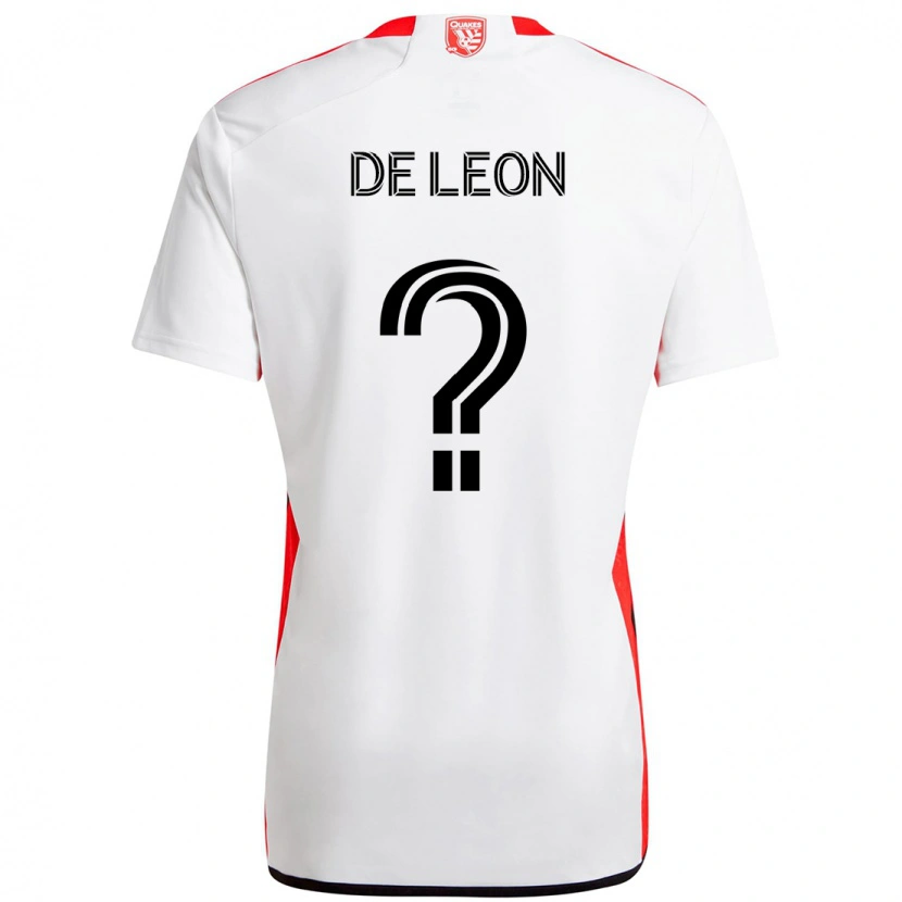 Danxen Dames Brandon De Leon #0 Wit Rood Uitshirt Uittenue 2025/26 T-Shirt