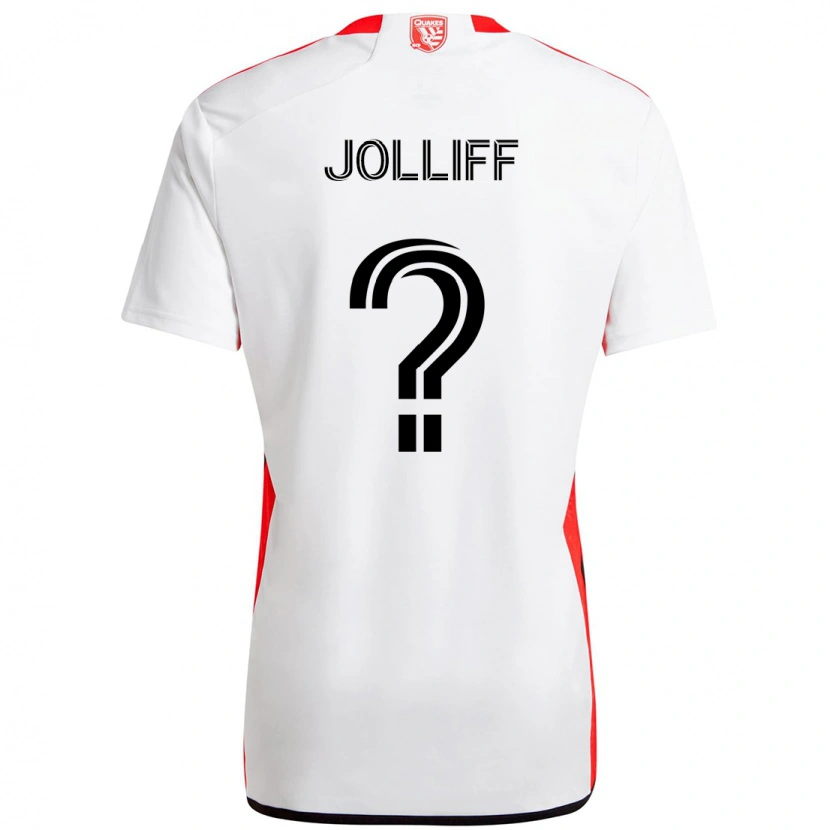 Danxen Dames Orion Jolliff #0 Wit Rood Uitshirt Uittenue 2025/26 T-Shirt