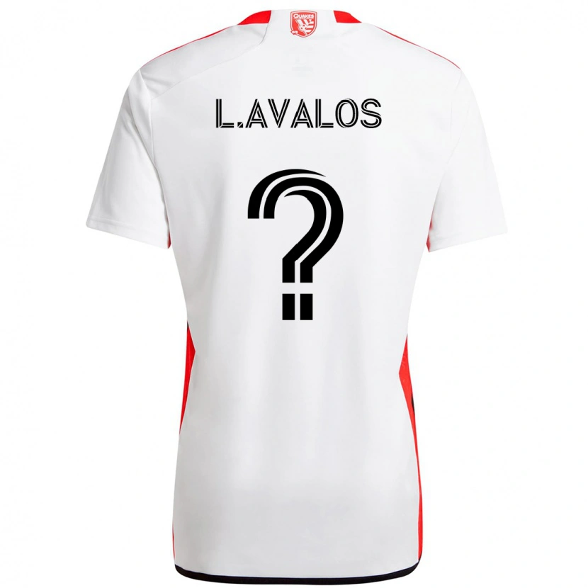Danxen Dames Lorenzo Avalos #0 Wit Rood Uitshirt Uittenue 2025/26 T-Shirt
