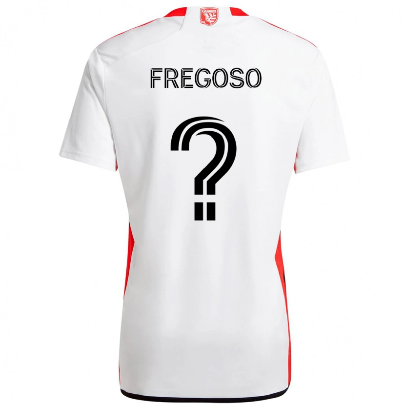Danxen Dames Daniel Fregoso #0 Wit Rood Uitshirt Uittenue 2025/26 T-Shirt