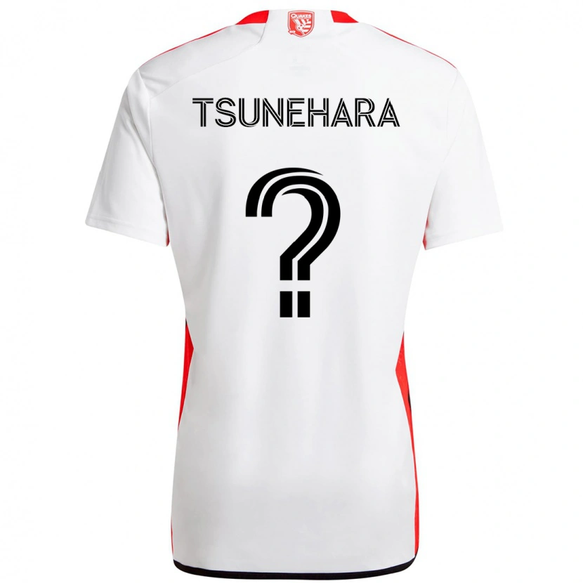 Danxen Dames Roka Tsunehara #0 Wit Rood Uitshirt Uittenue 2025/26 T-Shirt