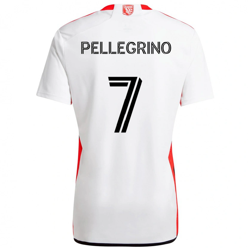 Danxen Dames Amahl Pellegrino #7 Wit Rood Uitshirt Uittenue 2025/26 T-Shirt