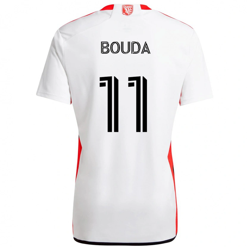 Danxen Dames Ousseni Bouda #11 Wit Rood Uitshirt Uittenue 2025/26 T-Shirt