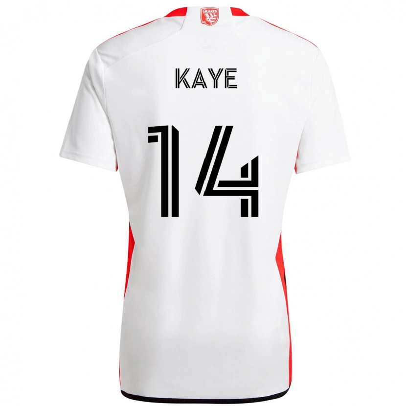 Danxen Dames Mark-Anthony Kaye #14 Wit Rood Uitshirt Uittenue 2025/26 T-Shirt