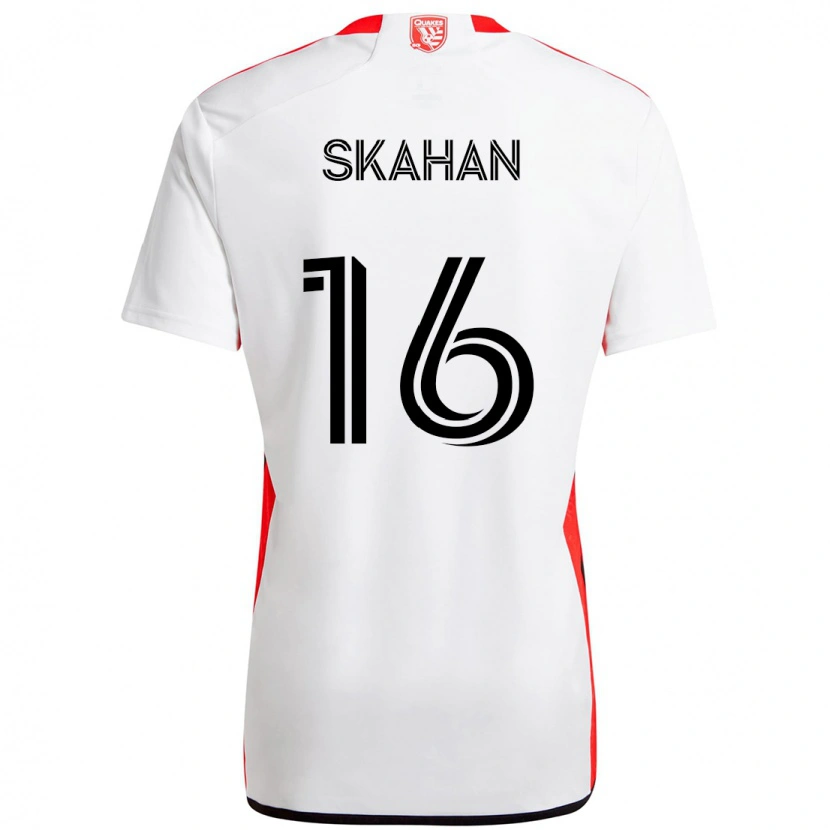Danxen Dames Jack Skahan #16 Wit Rood Uitshirt Uittenue 2025/26 T-Shirt