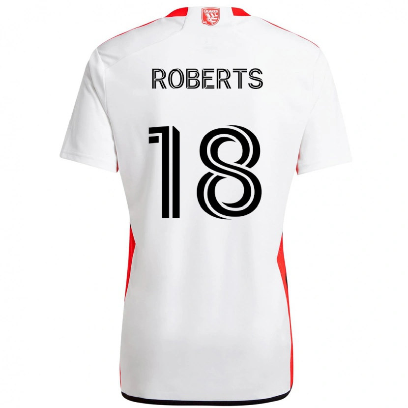 Danxen Dames Reid Roberts #18 Wit Rood Uitshirt Uittenue 2025/26 T-Shirt