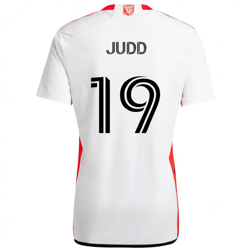 Danxen Dames Preston Judd #19 Wit Rood Uitshirt Uittenue 2025/26 T-Shirt