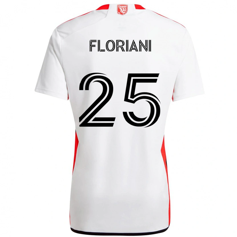 Danxen Dames Max Floriani #25 Wit Rood Uitshirt Uittenue 2025/26 T-Shirt