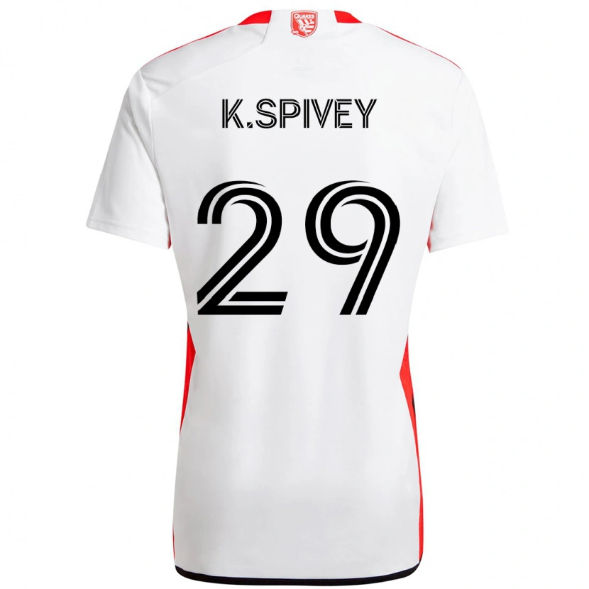 Danxen Dames Kaedren Spivey #29 Wit Rood Uitshirt Uittenue 2025/26 T-Shirt