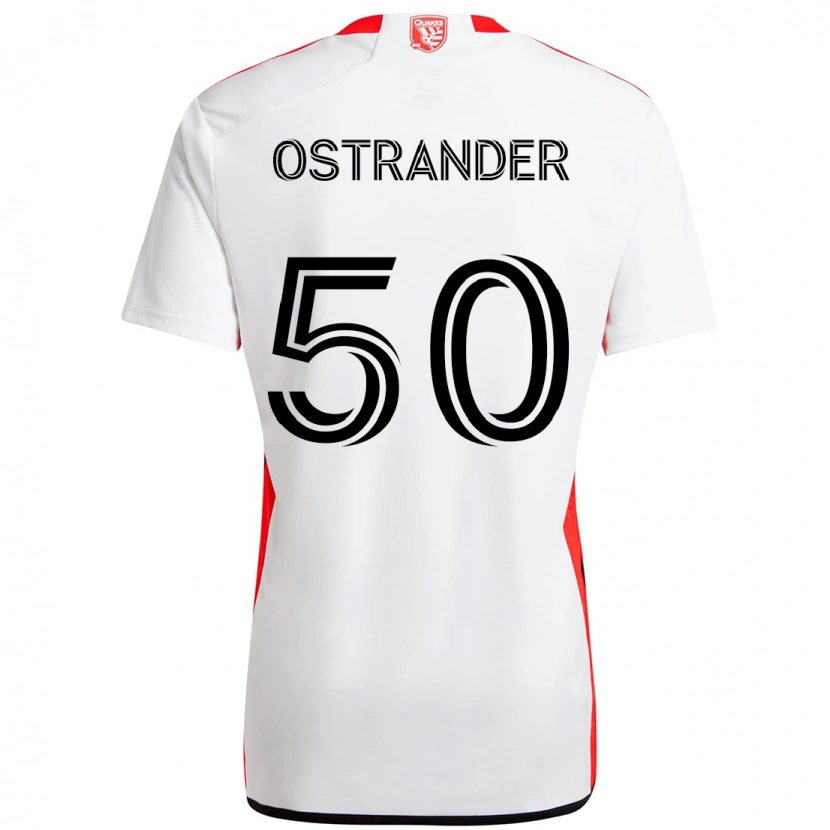 Danxen Dames William Ostrander #50 Wit Rood Uitshirt Uittenue 2025/26 T-Shirt