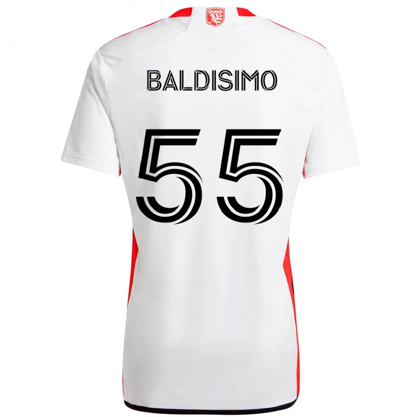 Danxen Dames Michael Baldisimo #55 Wit Rood Uitshirt Uittenue 2025/26 T-Shirt