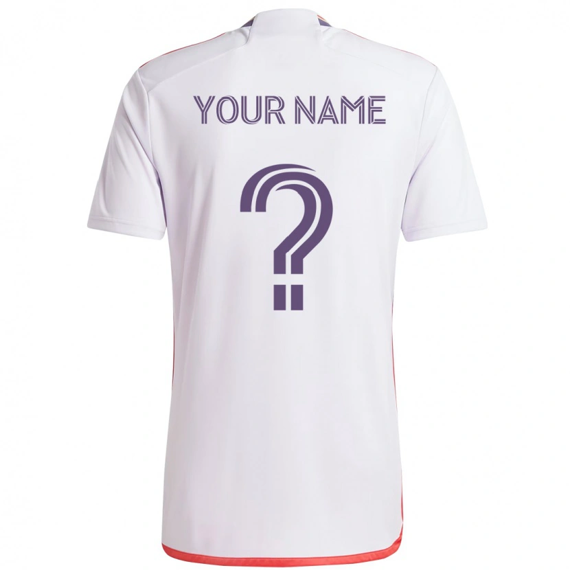 Danxen Dames Uw Naam #0 Wit Paars Uitshirt Uittenue 2025/26 T-Shirt