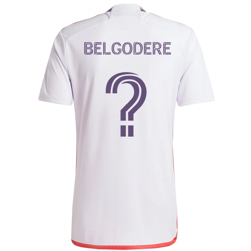 Danxen Dames Matthew Belgodere #0 Wit Paars Uitshirt Uittenue 2025/26 T-Shirt