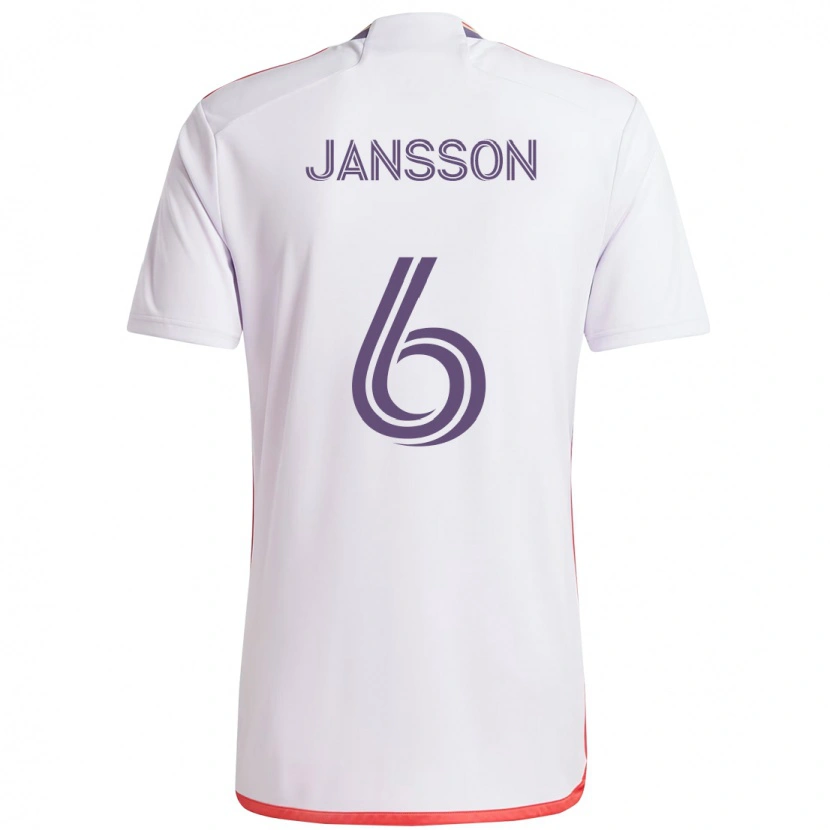 Danxen Dames Robin Jansson #6 Wit Paars Uitshirt Uittenue 2025/26 T-Shirt