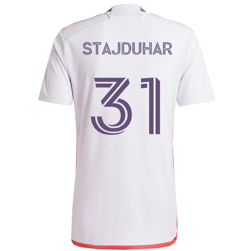 Danxen Dames Mason Stajduhar #31 Wit Paars Uitshirt Uittenue 2025/26 T-Shirt