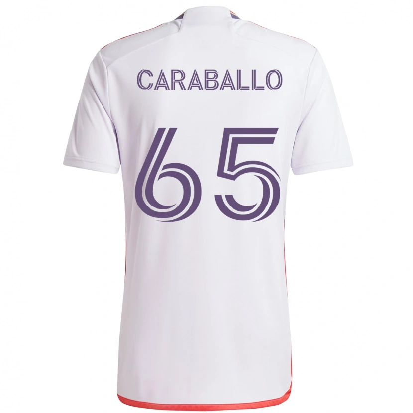 Danxen Dames Gustavo Caraballo #65 Wit Paars Uitshirt Uittenue 2025/26 T-Shirt