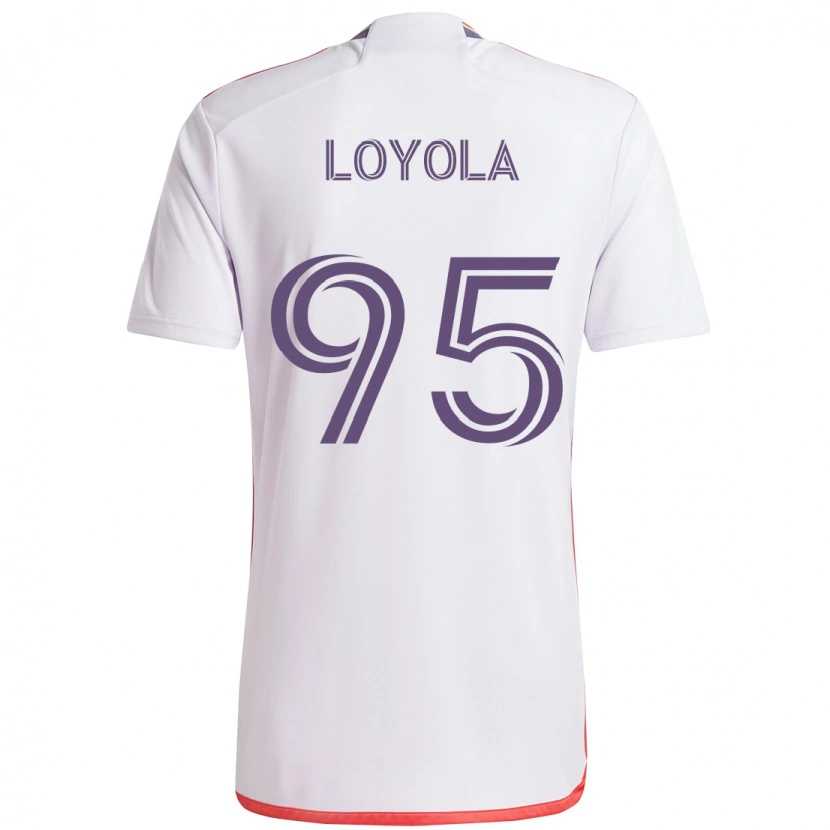Danxen Dames Favian Loyola #95 Wit Paars Uitshirt Uittenue 2025/26 T-Shirt