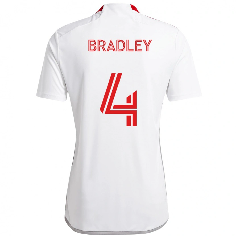 Danxen Dames Michael Bradley #4 Wit Rood Uitshirt Uittenue 2025/26 T-Shirt