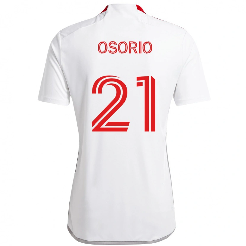Danxen Dames Jonathan Osorio #21 Wit Rood Uitshirt Uittenue 2025/26 T-Shirt