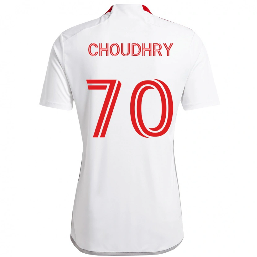 Danxen Dames Benjamin Choudhry #70 Wit Rood Uitshirt Uittenue 2025/26 T-Shirt