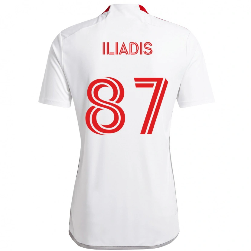 Danxen Dames Costa Iliadis #87 Wit Rood Uitshirt Uittenue 2025/26 T-Shirt