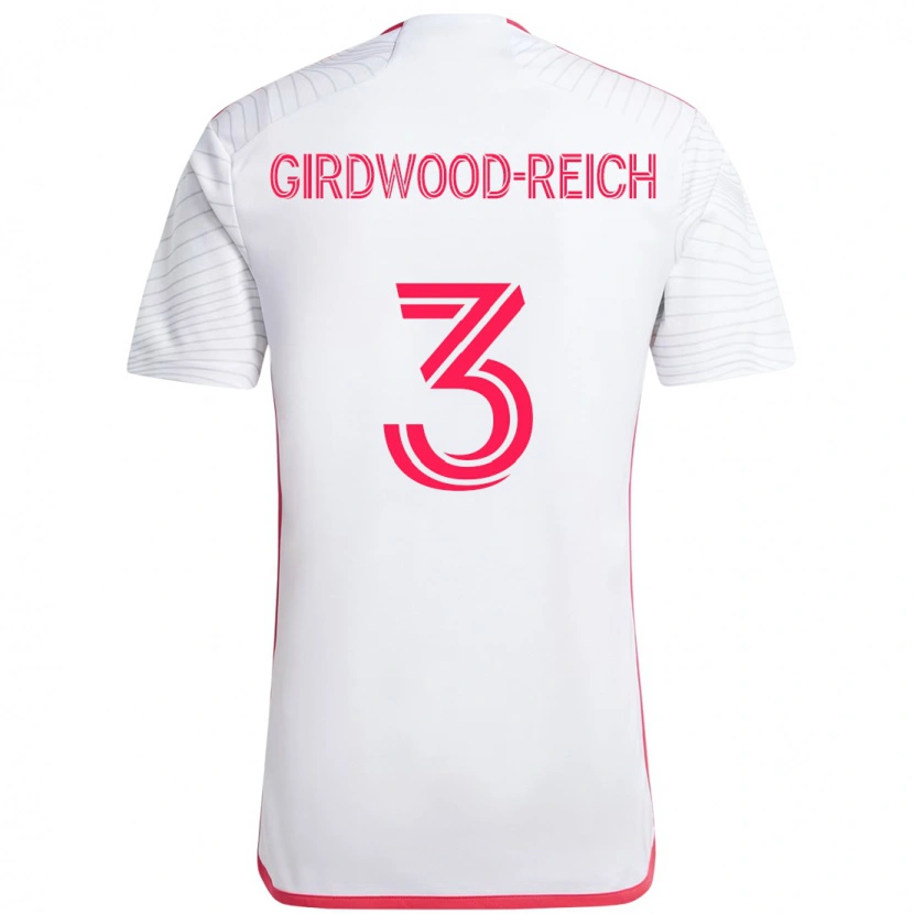 Danxen Dames Jake Girdwood-Reich #3 Wit Magenta Uitshirt Uittenue 2025/26 T-Shirt