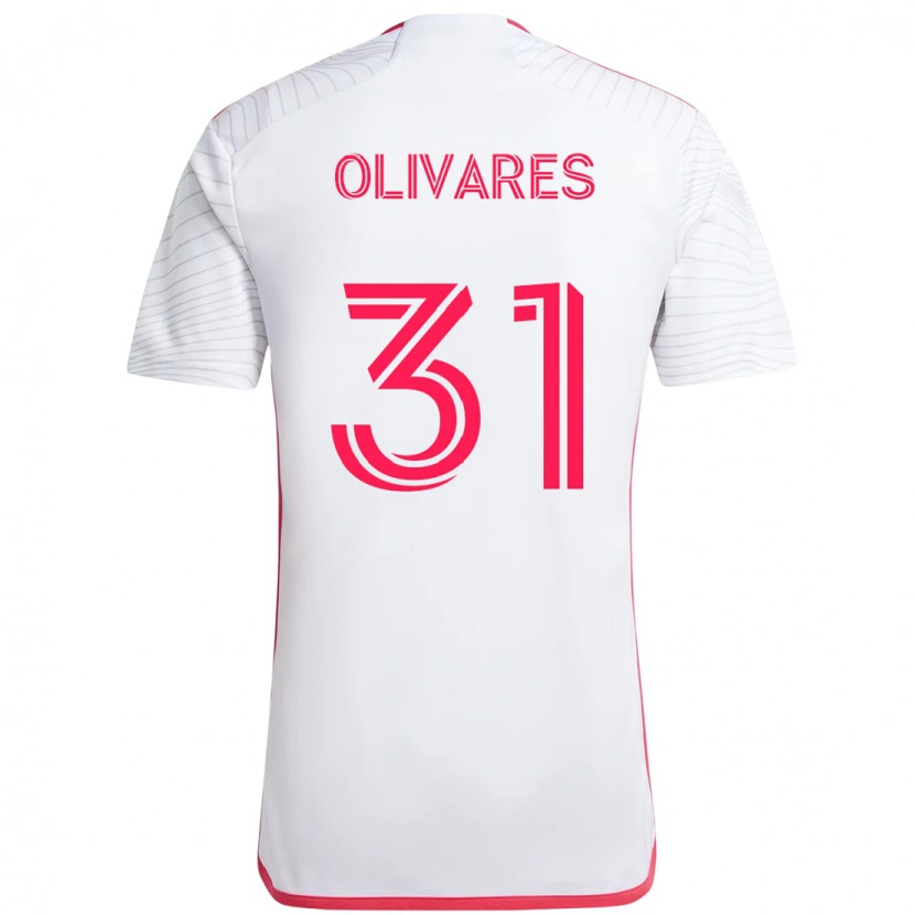 Danxen Dames Christian Olivares #31 Wit Magenta Uitshirt Uittenue 2025/26 T-Shirt