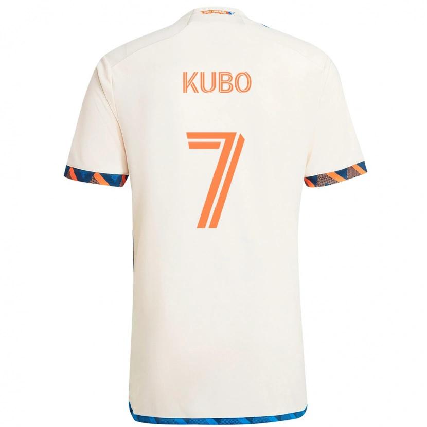 Danxen Dames Yuya Kubo #7 Wit Blauw Oranje Uitshirt Uittenue 2025/26 T-Shirt