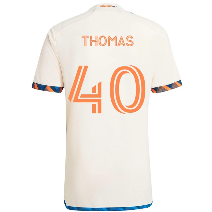 Danxen Dames Kai Thomas #40 Wit Blauw Oranje Uitshirt Uittenue 2025/26 T-Shirt