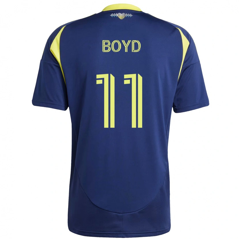 Danxen Dames Tyler Boyd #11 Marineblauw Geel Uitshirt Uittenue 2025/26 T-Shirt
