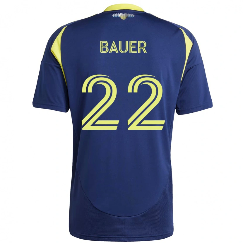 Danxen Dames Josh Bauer #22 Marineblauw Geel Uitshirt Uittenue 2025/26 T-Shirt