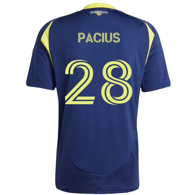 Danxen Dames Woobens Pacius #28 Marineblauw Geel Uitshirt Uittenue 2025/26 T-Shirt