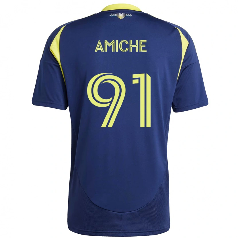 Danxen Dames Kemy Amiche #91 Marineblauw Geel Uitshirt Uittenue 2025/26 T-Shirt