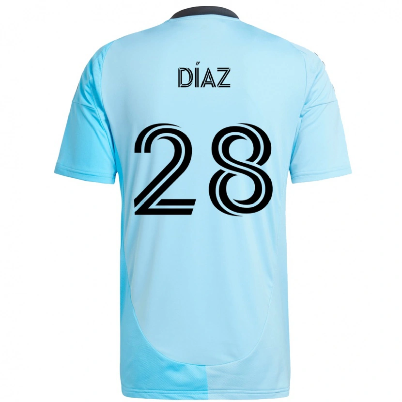 Danxen Dames Jefferson Díaz #28 Hemelsblauw Uitshirt Uittenue 2025/26 T-Shirt