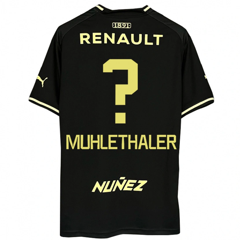 Danxen Dames Stiven Muhlethaler #0 Zwart Geel Uitshirt Uittenue 2025/26 T-Shirt