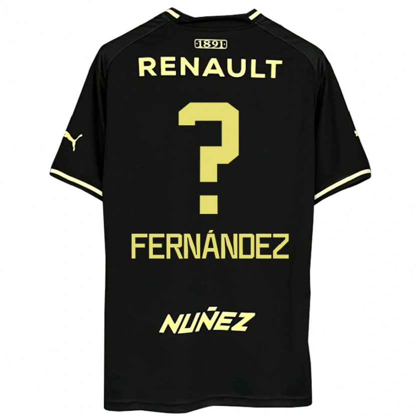 Danxen Dames Faustino Fernández #0 Zwart Geel Uitshirt Uittenue 2025/26 T-Shirt