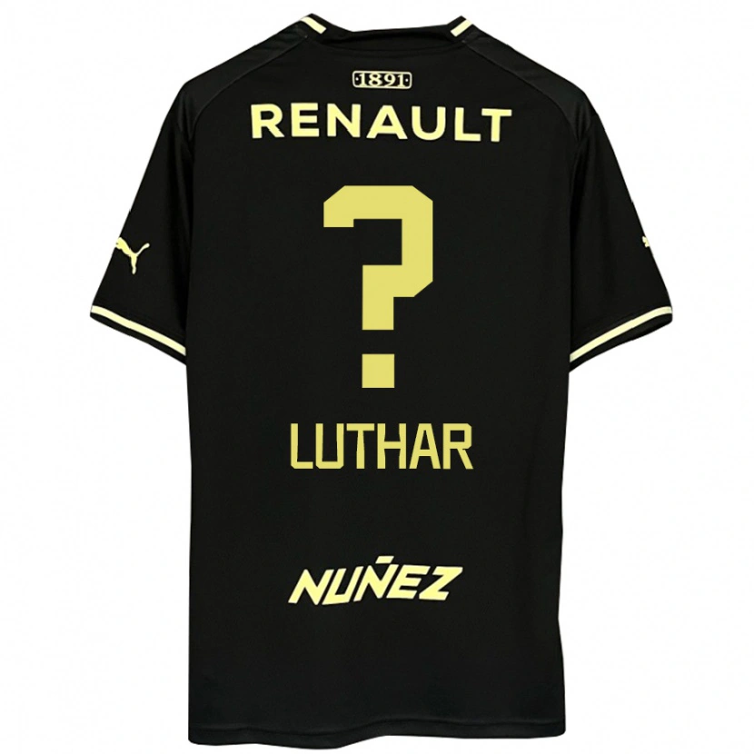 Danxen Dames Thiago Luthar #0 Zwart Geel Uitshirt Uittenue 2025/26 T-Shirt