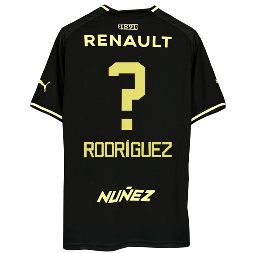 Danxen Dames Juan Rodríguez #0 Zwart Geel Uitshirt Uittenue 2025/26 T-Shirt