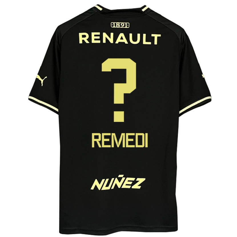 Danxen Dames Eric Remedi #0 Zwart Geel Uitshirt Uittenue 2025/26 T-Shirt