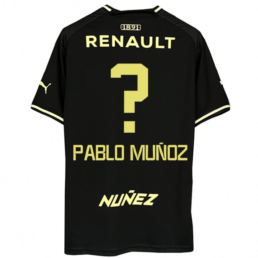 Danxen Dames Juan Pablo Muñoz #0 Zwart Geel Uitshirt Uittenue 2025/26 T-Shirt