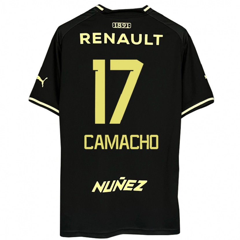 Danxen Dames Sebastián Camacho #17 Zwart Geel Uitshirt Uittenue 2025/26 T-Shirt