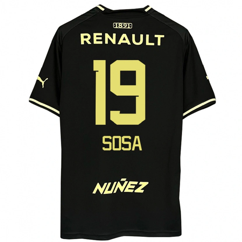 Danxen Dames Diego Sosa #19 Zwart Geel Uitshirt Uittenue 2025/26 T-Shirt